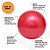 Bola Pilates Vermelho 65cm Dasshaus Anti-Estouro 200kg - Imagem 2