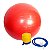 Kit Bola De Pilates Vermelha 65 Cm mais Bomba de Ar Dasshaus - Imagem 1