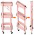 Carrinho Armario 3 Prateleiras Cor Rosa Aramado - Imagem 4