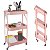 Carrinho Armario 3 Prateleiras Cor Rosa Aramado - Imagem 1