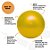 Bola Pilates Amarela 75cm Dasshaus Anti-Estouro 200kg - Imagem 2