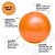Bola Suiça Pilates Laranja 75cm Dasshaus + Bomba De Encher - Imagem 2