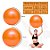 Bola Suiça Pilates Laranja 75cm Dasshaus + Bomba De Encher - Imagem 3