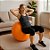 Bola Suiça Pilates Laranja 75cm Dasshaus + Bomba De Encher - Imagem 6