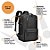 Mochila Expansível 30-42L Impermeável USB Viagem Escola - Imagem 2