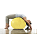 Bola Fitness Amarela, Yoga, Pilates e Equilíbrio 65cm - Imagem 2