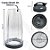 Kit Copo 940ml e Tampa Fliptop Compatível com Nutribullet - Imagem 4