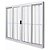 Janela 100x100 Com Grade 4 Folhas - Aluminio Branco - Imagem 3