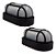 Kit 2 Luminárias Tartaruga Chapa 60W Bivolt Preto Iluminação - Imagem 3