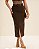 Saia Longuete Bolso Faca Marrom Ref 15099MR - Imagem 2