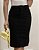 Saia Secretaria Botões Forrados Preta Ref 15150P - Imagem 2