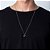 Colar Key Signo Aries de Aco Prata e Pedra Natural Ametista Roxa 5649 - Imagem 3