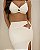 Conjunto de saia longa com fivela dourada e croped - M - Imagem 3