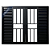 Janela Veneziana 6 Folhas Alumínio Preto Linha 25 com Grade - Imagem 1