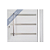 Porta Pivotante de Alumínio Branco Com Puxador, Friso e Visor Linha Veneza - Imagem 5
