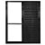 Porta Balcão 3 Folhas Móveis Alumínio Preto Linha 25 - Imagem 1