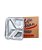 BANDEJA RETANGULAR ALUMINIO 900ml (D17 LIFE CLEAN) 3 DIVISÓES - Imagem 1