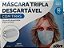 MASCARA TRIPLA DESCARTAVEL COM TIRAS (CX C/50UN) NOBRE - Imagem 1