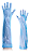 LUVA DESC. AZUL MANGA LONGA 65CM (PCT C/100un) TAM. UNICO VOLK - Imagem 1