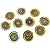 Incensario de Metal Redondo - Mandalas Indianas cores sortidas - Imagem 1