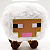 Pelúcia Minecraft Ovelha Branca 16 cm - Imagem 1