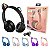 Fone De Ouvido Bluetooth Gatinho Infantil LED - Imagem 1
