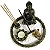 Jardim Zen Feng Shui Buda com Flor de Lotus 19cm - Incensario e Porta Vela - Imagem 2