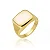 ANEL QUADRADO ABAULADO BANHADO A OURO 18K - 15 - Imagem 1