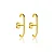 BRINCO EAR HOOK LISO 1MM BANHADO A OURO - Imagem 1