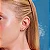BRINCO EAR CUFF GOTA ALONGADA LISA BANHADO NO OURO - Imagem 2