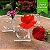 Porta-guardanapo Acrílico com suporte para flor - Imagem 1