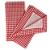 Guardanapo de tecido xadrez vermelho - Imagem 1