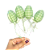 Pick com 4 ovos de tecido verde água - Imagem 1