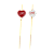 Kit com 50 palitos aperitivos 'LOVE' - Imagem 1