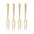 Kit com 4 garfos aperitivos inox dourado - Imagem 1
