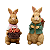 Casal coelho resina - Imagem 1