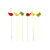 Kit com 50 palitos aperitivos 'frutas' - Imagem 1