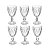Kit com 6 taças de vidro diamond 320 ml - Imagem 1
