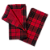 Guardanapo de tecido xadrez vermelho e preto - Imagem 1