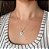 Colar de Prata 925  Olho Grego Madrepérola com Zircônias Quadradas - Imagem 1