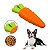 3 Brinquedos Para Cachorro Cenoura Milho Berinjela Pet Vegetais De Borracha Com Apito Interno - Imagem 4