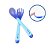 Kit Colher Termossensível Bebê Introdução Alimentar Papinha - Azul - Imagem 1
