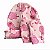 Kit Touca e Luvas Bebê Suedine Elefantinho Circus Pink - Belita Mimos - Imagem 1