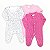 Kit Prematuro 2 Macacões + Body +calça  de Menina - Poá Pink - Imagem 1
