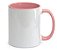 Caneca porcelana com alça e interior rosa - Imagem 3