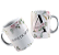 Caneca personalizada Floral Rosa com Inicial e Nome - Imagem 1