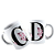 Caneca personalizada Inicial e nome preto e dourado floral - Imagem 2