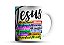 Caneca de café Jesus me restaurou, me renovou, me limpou, me aceitou... - Imagem 3