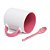 Caneca de café em porcela colorida com colher personalizada 325ml - Imagem 2