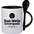 Caneca de café em porcela colorida com colher personalizada 325ml - Imagem 3